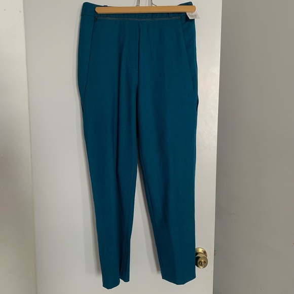 Vintage high rise teal pants/bermuda shorts size L. - Picture 2 of 8